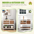 Load image into Gallery viewer, Tortoise House w/ Shelf, Small Pet Reptile Wooden House w/ Hide Shelter Den and Run, Lamp Holder, Tray, for Indoors, Outdoors - Brown
