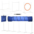 Load image into Gallery viewer, Dog Agility Equipment Set 6 PCs with 3(m) Tunnel, Canine Whistle, Pause Box, Dog Jumps, Weave Poles
