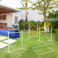 Load image into Gallery viewer, Dog Agility Equipment Set 6 PCs with 3(m) Tunnel, Canine Whistle, Pause Box, Dog Jumps, Weave Poles
