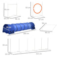Load image into Gallery viewer, Dog Agility Equipment Set 6 PCs with 3(m) Tunnel, Canine Whistle, Pause Box, Dog Jumps, Weave Poles
