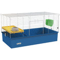 Load image into Gallery viewer, Guinea Pig Cage Chinchillas Rabbit Small Animal Cage with Ramp, Dish, Water Bottle, 99 x 52 x 53cm, Blue
