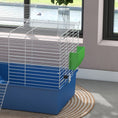 Load image into Gallery viewer, Guinea Pig Cage Chinchillas Rabbit Small Animal Cage with Ramp, Dish, Water Bottle, 99 x 52 x 53cm, Blue
