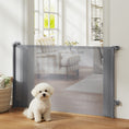 Load image into Gallery viewer, Retractable Stair Gate for Dogs, Pet Gate, Extends to 140 cm Wide & 93 cm Tall, One Handed Operation, for Stairs, Hallways, Doorways, Indoor and Outdoor, Grey
