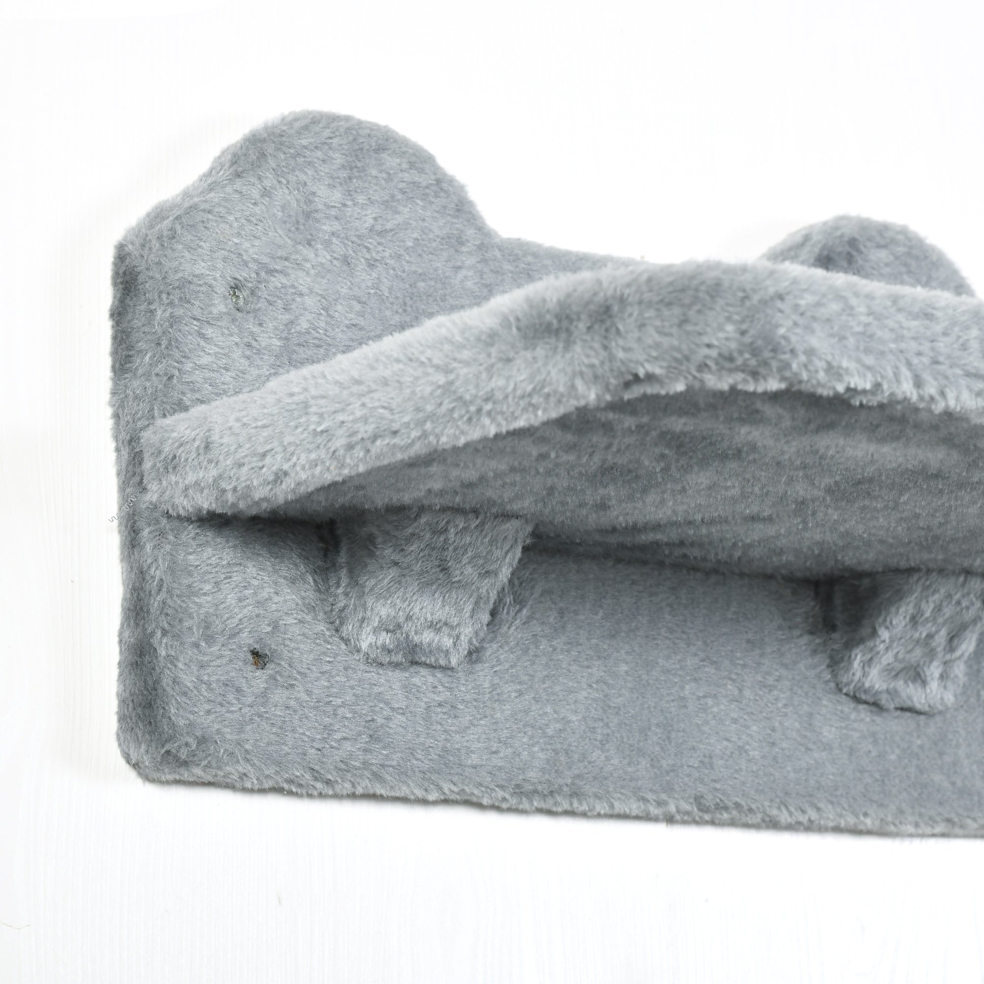 4PCs Wall Mounted Cat Tree Cat Wall Shelves Furniture Climbing Shelf Set Kitten Activity Centre w/ Hammock, Scratching Post - Grey