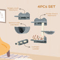Load image into Gallery viewer, Cat Wall Shelves, 3PCs Cat Shelves with Hammock, Scratching Post, 3 Steps, Jumping Platforms, Wall Mounted Cat Climber, Grey
