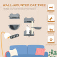Load image into Gallery viewer, 4PCs Wall Mounted Cat Tree Cat Wall Shelves Furniture Climbing Shelf Set Kitten Activity Centre w/ Hammock, Scratching Post - Grey
