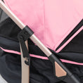 Load image into Gallery viewer, 4 Wheels Pet Stroller, 3 in 1 Dog Cat Travel Folding Carrier, for Small Dogs, Detachable, w/ Brake, Canopy, Basket, Storage Bag - Pink
