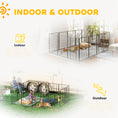 Load image into Gallery viewer, Dog Playpen, 44.5" H 24 Panels 63'L Puppy Playpen Exercise Pen Rust-resistant with Lockable Door for Indoor Outdoor, DIY Shape 220 sq.ft Pet Fence for Small to Large Dogs, for RV Camping Yard
