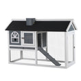 Load image into Gallery viewer, 2 Tiers Rabbit Hutch and Run Wooden Guinea Pig Hutch Outdoor with Sliding Tray, Ramp, Water-resistant Roof, for 2-4 Rabbits, Grey

