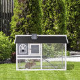 Load image into Gallery viewer, 2 Tiers Rabbit Hutch and Run Wooden Guinea Pig Hutch Outdoor with Sliding Tray, Ramp, Water-resistant Roof, for 2-4 Rabbits, Grey
