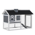 Load image into Gallery viewer, 2 Tiers Rabbit Hutch and Run Wooden Guinea Pig Hutch Outdoor with Sliding Tray, Ramp, Water-resistant Roof, for 2-4 Rabbits, Grey
