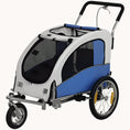 Load image into Gallery viewer, 2-in-1 Dog Bike Trailer and Pet Stroller for Dogs up to 44 lbs Light Gray

