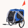 Load image into Gallery viewer, Pet Bike Trailer for Medium Dogs up to 44 lbs, Dog Cart with Quick Set-up and Fold Down, Blue
