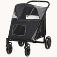Load image into Gallery viewer, EasyFold City Pet Stroller with Shock Absorber Grey
