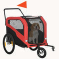 Load image into Gallery viewer, Dog Bike Trailer Pet Stroller Carrier for Large Dogs, Quick-release Wheels, Red

