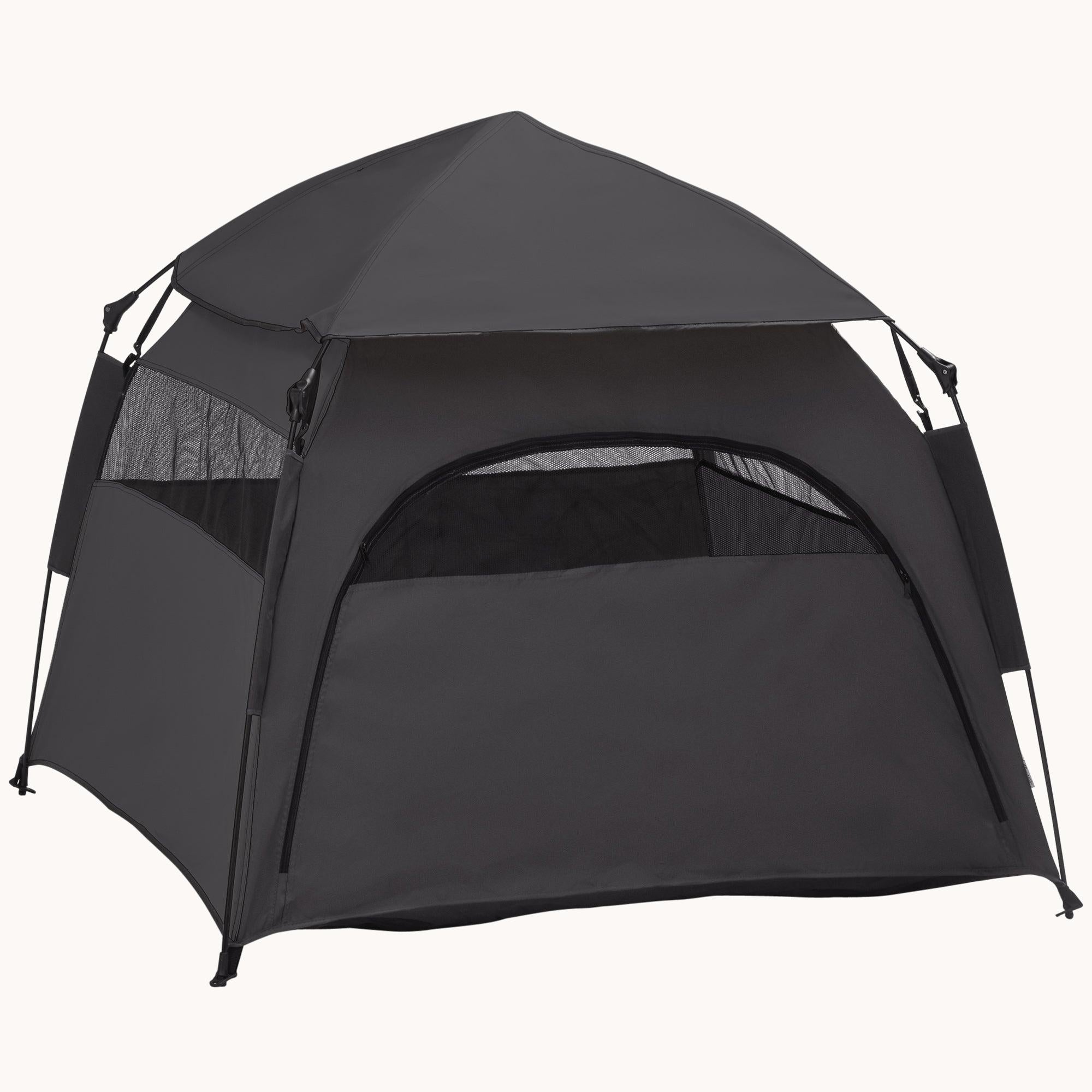 Pop-Up Dog Tent for Extra Large & Large Dogs with Carry Bag Dark Gray