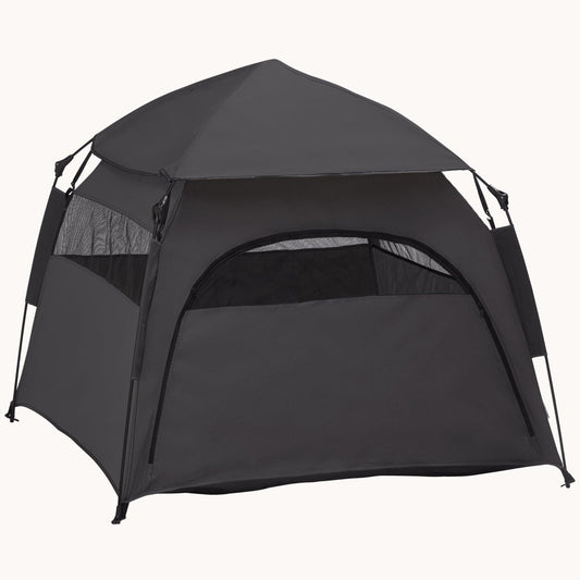Pop-Up Dog Tent for Extra Large & Large Dogs with Carry Bag Dark Gray