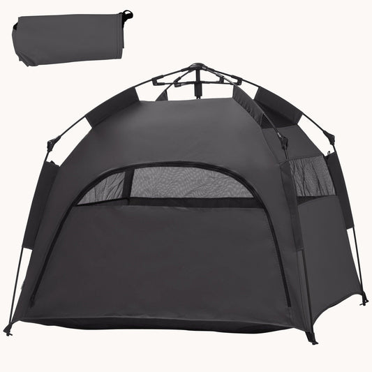 Pop-Up Dog Tent for Extra Large & Large Dogs with Carry Bag Dark Gray