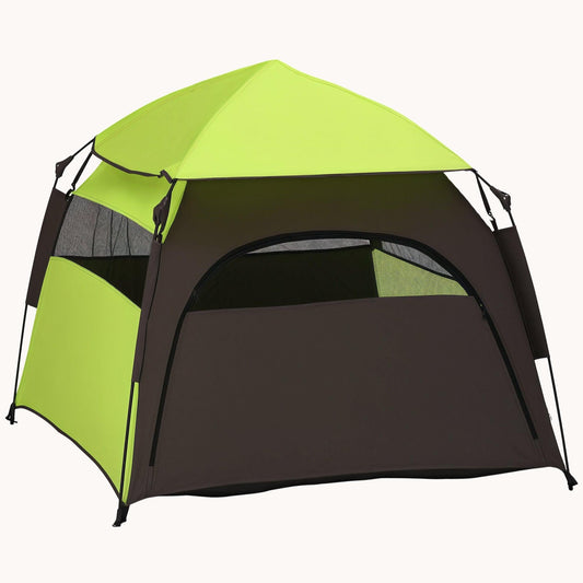 Pop-up Camping Tent for Extra Large and Large Dogs with Carry Bag Green