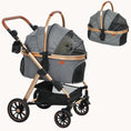 Load image into Gallery viewer, 3-in-1 Pet Stroller with Detachable Carrier, Storage Basket for Small Dogs, Gray
