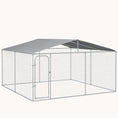 Load image into Gallery viewer, 13'x13'x7.5' Heavy Duty Outdoor Dog Kennel with Waterproof Cover & Galvanized Chain Link
