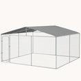 Load image into Gallery viewer, 13'x13'x7.5' Heavy Duty Outdoor Dog Kennel with Waterproof Cover & Galvanized Chain Link
