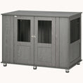 Load image into Gallery viewer, X Large Dog Crate Furniture with Lockable Magnetic Doors and Adjustable Foot Pads, Gray
