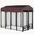 Load image into Gallery viewer, 8'x4'x6' Outdoor Dog Kennel w/ Arched Design & Waterproof UV Cover
