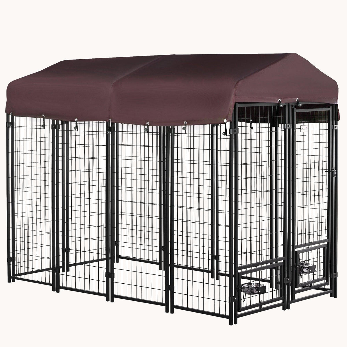 8'x4'x6' Outdoor Dog Kennel w/ Arched Design & Waterproof UV Cover