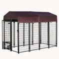 Load image into Gallery viewer, 8'x4'x6' Outdoor Dog Kennel w/ Arched Design & Waterproof UV Cover
