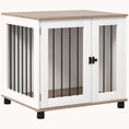 Load image into Gallery viewer, Double Door Furniture Style Dog Crate with Bar Bailings for Small & Medium Dogs, Brown
