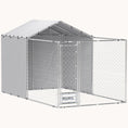 Load image into Gallery viewer, 13.1'x7.5'x7.5' Heavy Duty Dog Kennel with Waterproof Cover & Rotating Bowls
