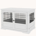 Load image into Gallery viewer, 3-Door X Large Dog Crate Furniture with Removable Tray and Secure Locks, White
