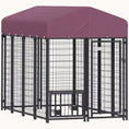 Load image into Gallery viewer, 7.9'x4'x6' Welded Wire Dog Kennel with 360?? Rotating Bowls & Waterproof UV-Resistant Cover
