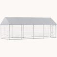 Load image into Gallery viewer, 19.7'x7.5'x7.5' Heavy Duty Galvanized Steel Dog Kennel with Waterproof Roof & Lockable Enclosure
