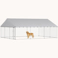 Load image into Gallery viewer, Extra Large Outdoor Dog Kennel with Waterproof Roof, 20' x 15', Silver
