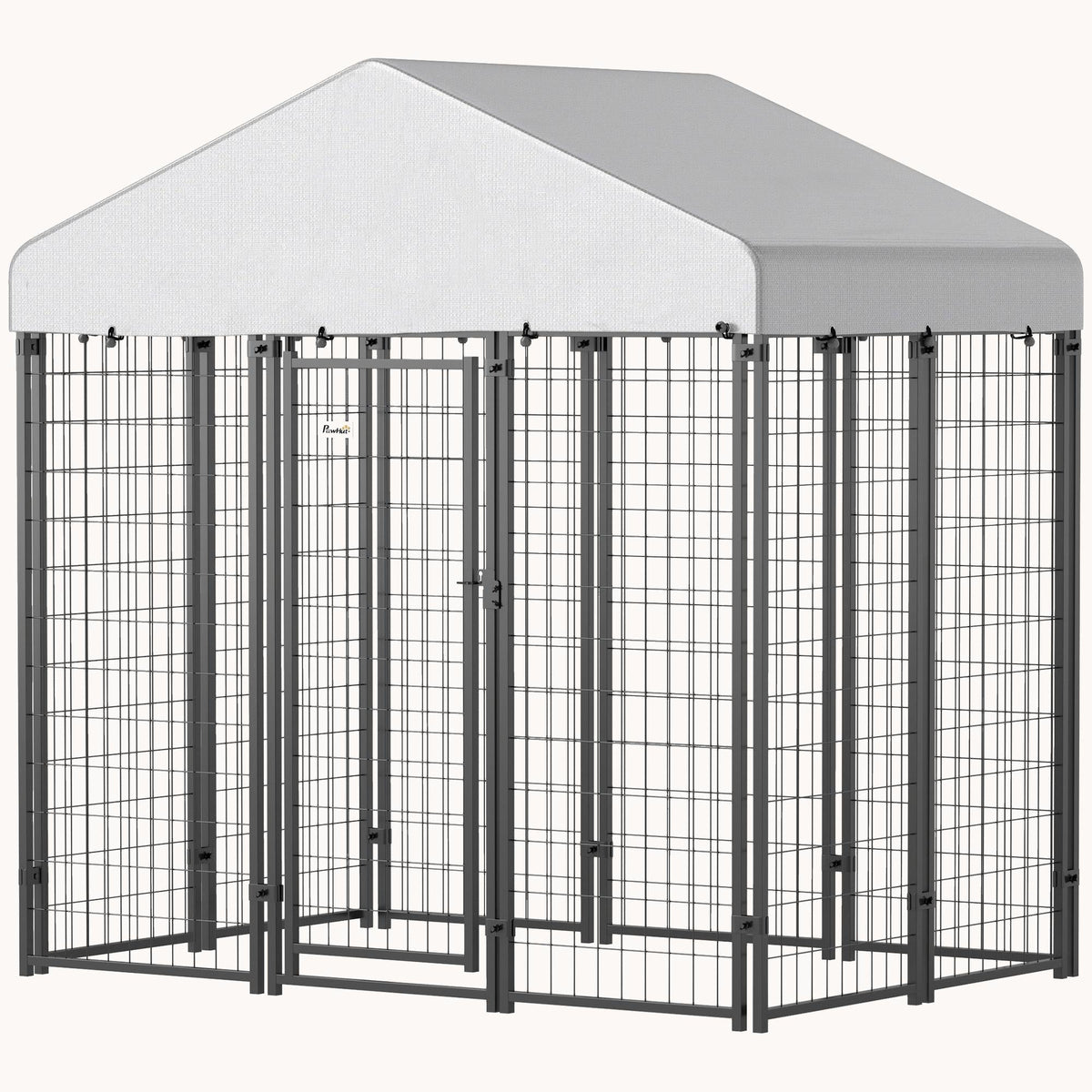 5.9' x 4' x 6' Outdoor Dog Kennel with Secure Roof for Medium Dogs