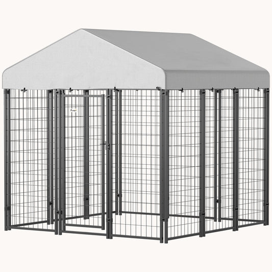 6' x 6' x 6'  Weatherproof Outdoor Dog Kennel Run with Secure Roof