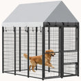 Load image into Gallery viewer, 6' x 4' x 6' Outdoor Expandable Dog Kennel with Roof 3 Doors and Secure Lock
