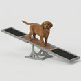 Load image into Gallery viewer, Pupstacle 71” Wooden Dog Agility Seesaw with Anti-Slip Surface Gray
