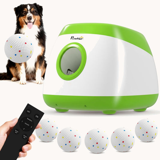 Automatic Dog Ball Launcher with Remote 39/59/78 ft for Med & Large Dogs Green