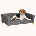 Load image into Gallery viewer, Elevated Pet Couch with Removable Seat Cushion, for M, l Dogs or Cats, Dark Gray
