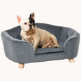 Load image into Gallery viewer, Luxurious Dog Sofa for Mini Dogs, Cats with Washable Foam Cushion, Waterproof Cover, Gray

