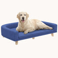 Load image into Gallery viewer, Luxury Plush Pet Sofa Bed for Large Dogs Blue
