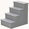 Load image into Gallery viewer, Small Pet Stairs with Removable Cushioned Cover for Dogs & Cats Up to 22 lbs, Grey
