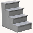 Load image into Gallery viewer, Small Pet Stairs with Removable Cushioned Cover for Dogs & Cats Up to 22 lbs, Grey
