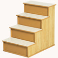 Load image into Gallery viewer, Small Pet Steps with Cushioned Removable Cover for Dogs and Cats Up to 22 lbs, Natural
