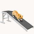 Load image into Gallery viewer, 60"x16"x20" Dog Ramp with Non-Slip Carpet & Top Platform for Beds, White
