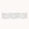Load image into Gallery viewer, 6-Panel Foldable Wooden Dog Gate, 170" Freestanding Pet Gate with Support Feet, White
