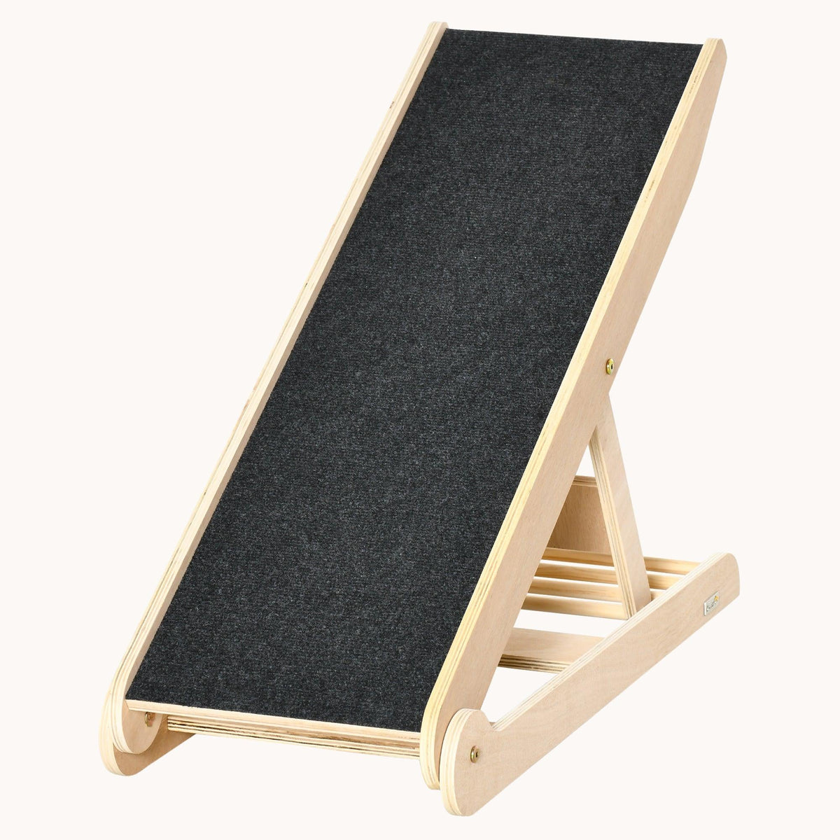 4-Level Height Adjustable Foldable Pet Ramp with Non-Slip Surface for Bed, Sofa & Car